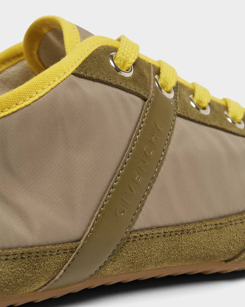 スニーカー GIVENCHY TWO-TONE SUEDE AND NYLON SNEAKERS Givenchy Men's Slim Nylon and Suede Low-Top Sneakers