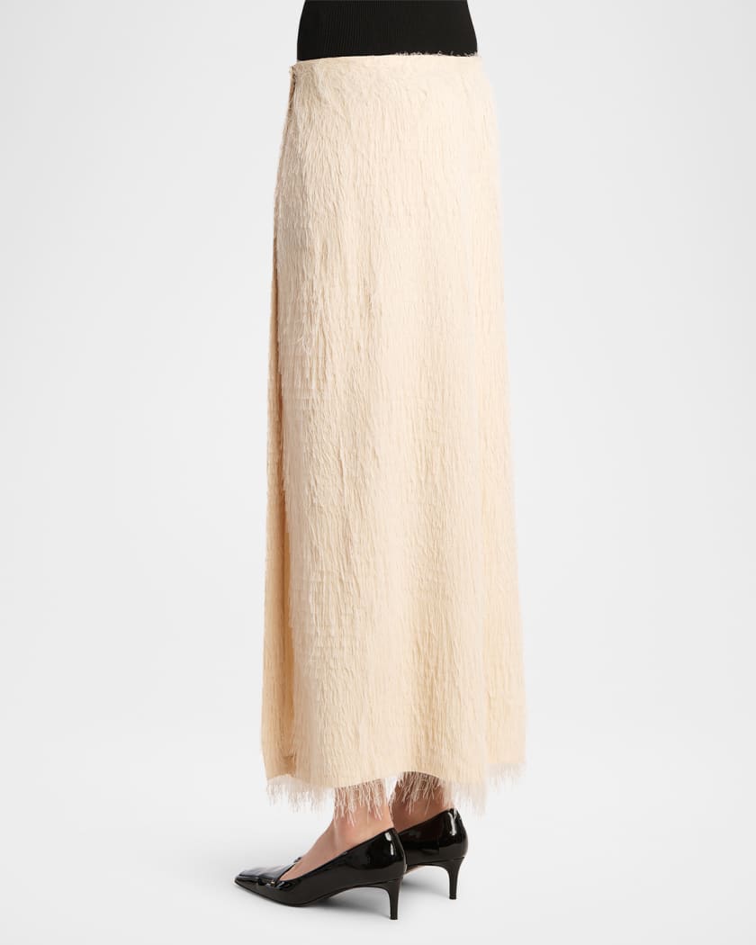 Quinn Fringe Knit Ankle Wrap Skirt