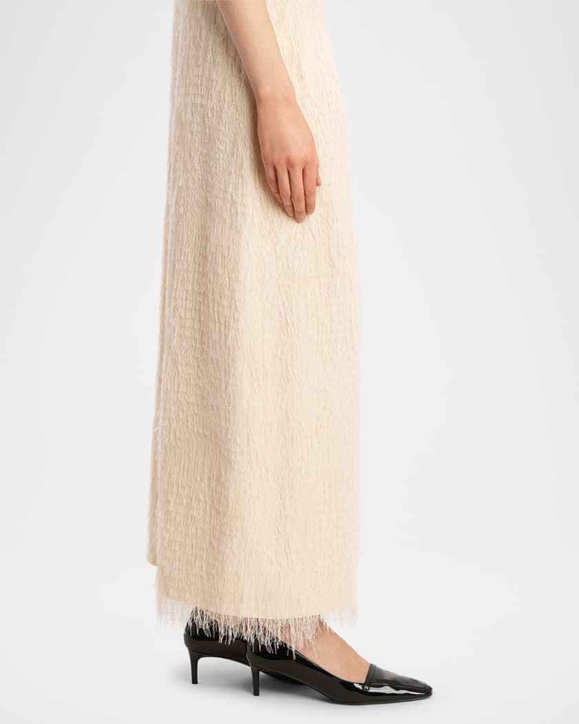 Quinn Fringe Knit Ankle Wrap Skirt