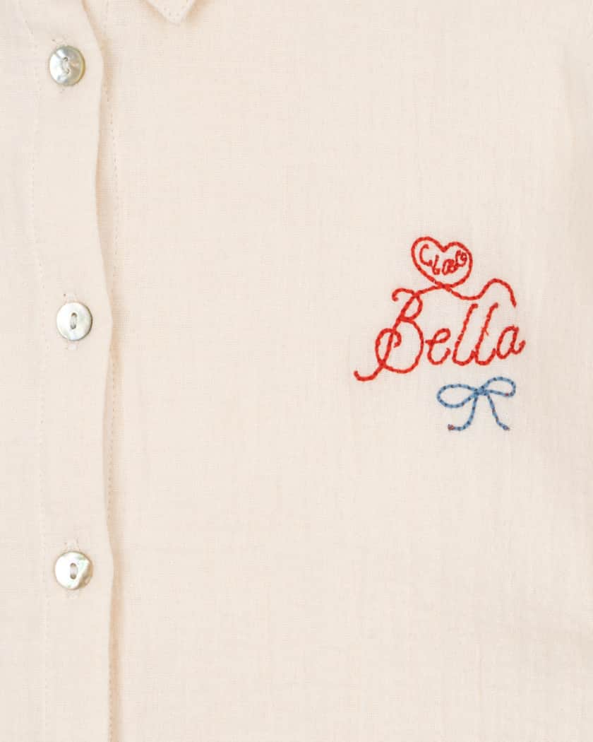 Rosie H-W x Girl's Bella Button-Front Shirt, Size 12M-6