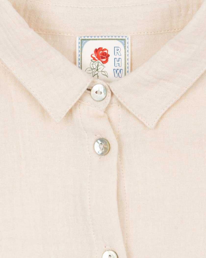 Rosie H-W x Girl's Bella Button-Front Shirt, Size 12M-6