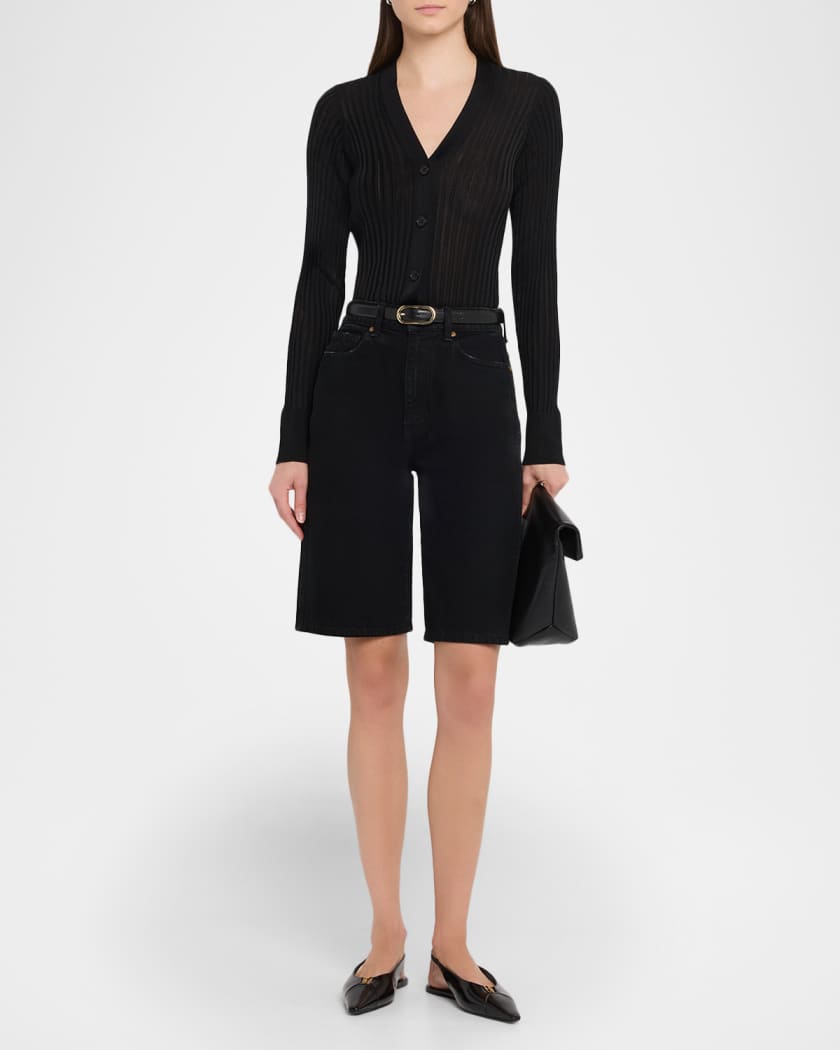Matheo Fitted Rib Cardigan