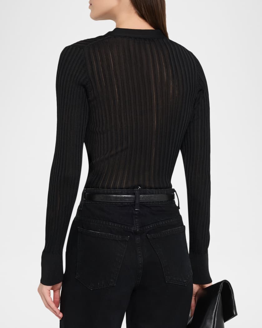 Matheo Fitted Rib Cardigan