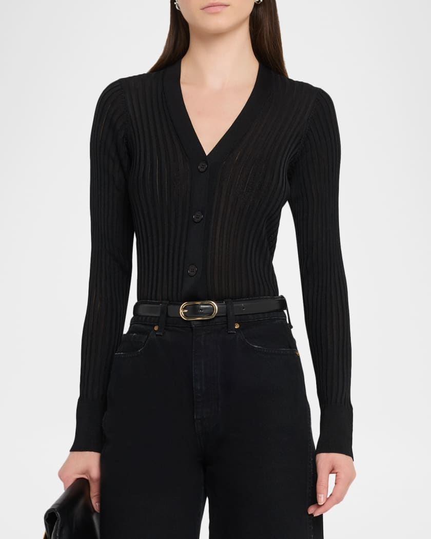 Matheo Fitted Rib Cardigan