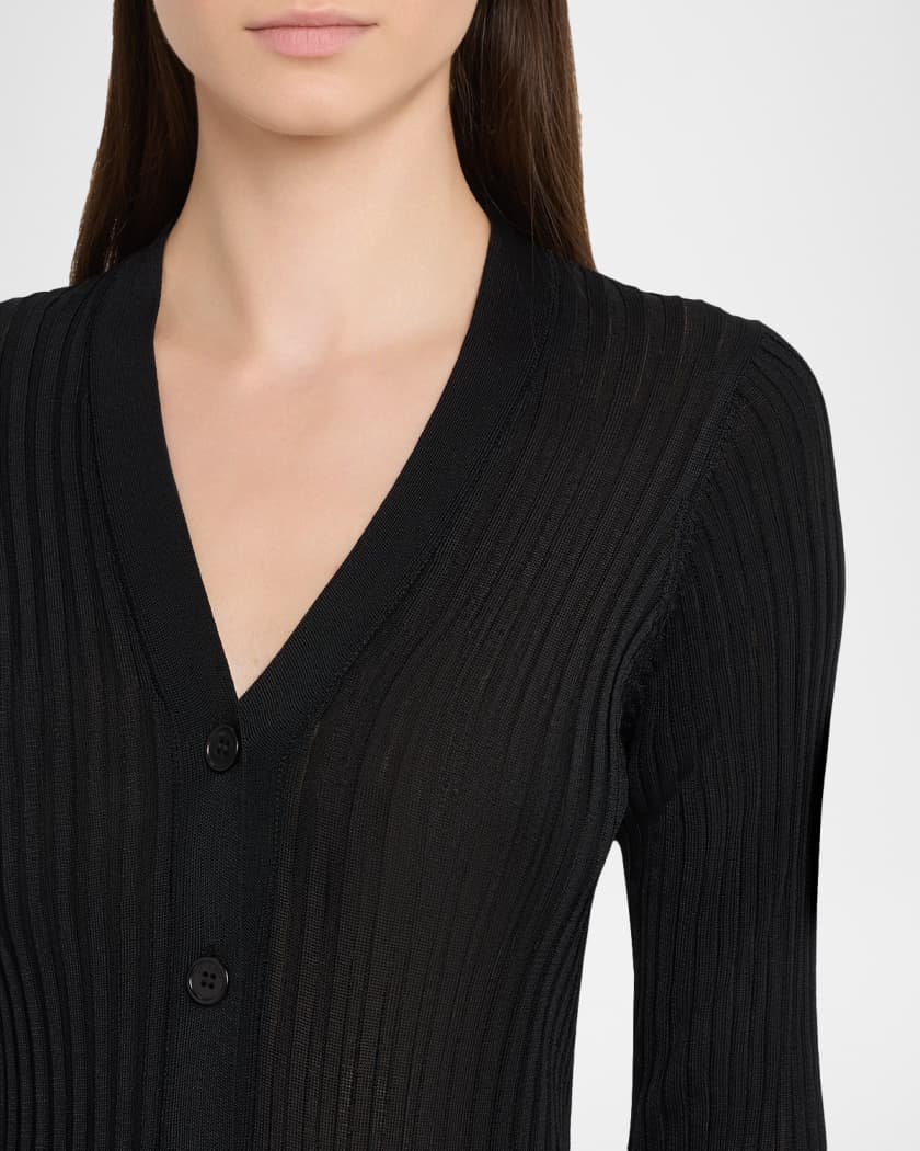 Matheo Fitted Rib Cardigan