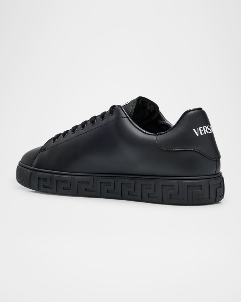 Men's Distressed Logo Greca Sneakers