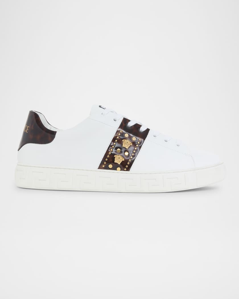 【関税＆送料込み】Versace Greca Low-Top Sneakers Versace Greca low-top Sneakers | White | FARFETCH