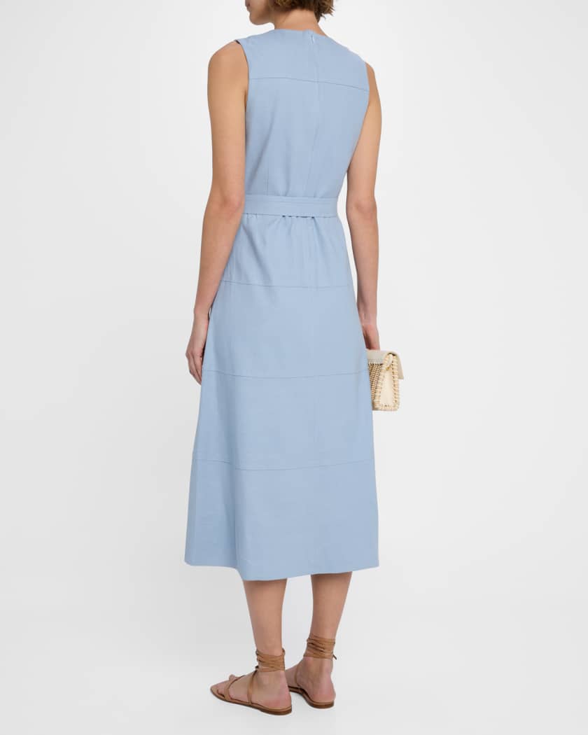 Reinella Belted A-Line Midi Dress