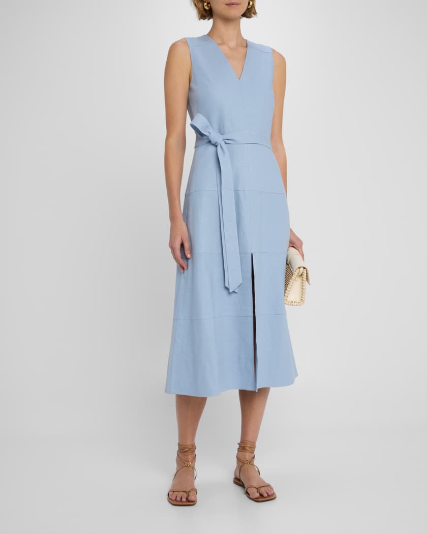 Reinella Belted A-Line Midi Dress