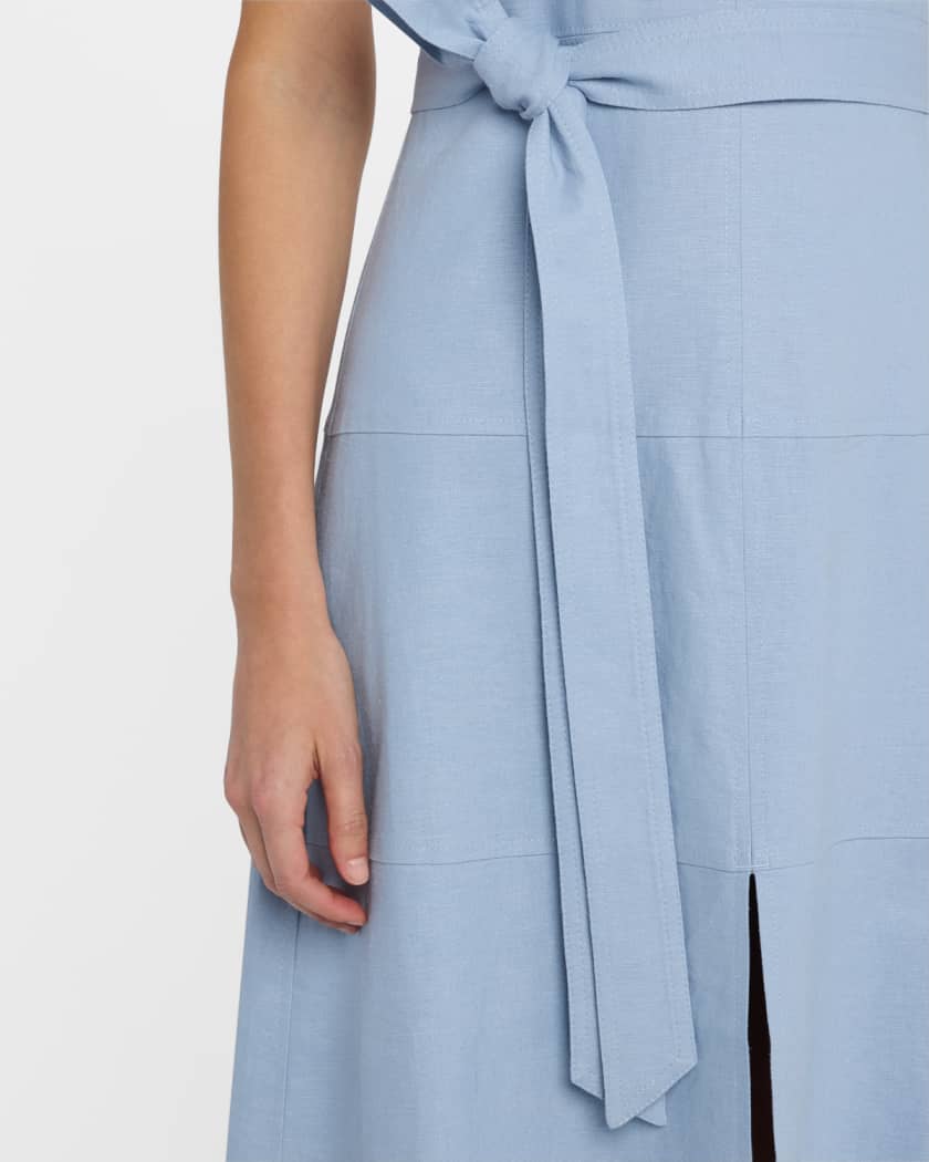Reinella Belted A-Line Midi Dress