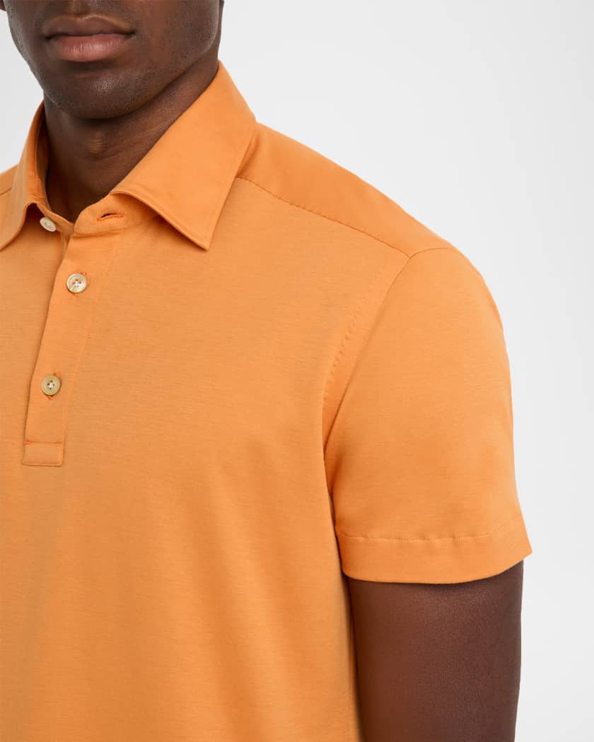 Kiton Men's Cotton Classic-Fit Polo Shirt | Neiman Marcus