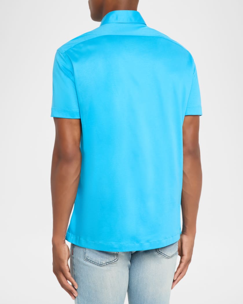 Tシャツ・カットソー KITON Men Polo Shirts UMC012K06R4911007 Blue Kiton Men's Cotton Classic-Fit Polo Shirt | Neiman Marcus