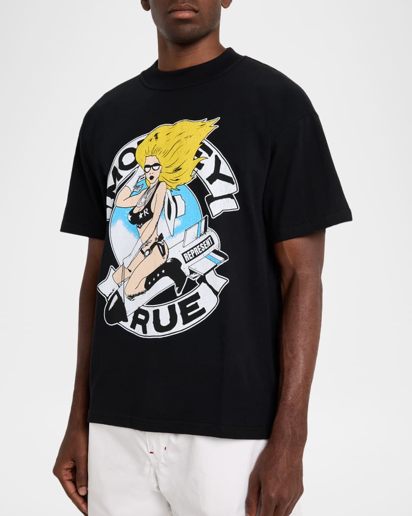 x Motley Crue Men's Bomber Girl Graphic Band T-Shirt