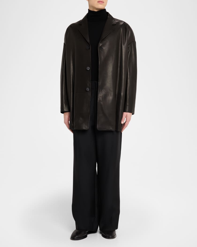 Fear of God Men's Oversized Single-Breasted Leather Blazer