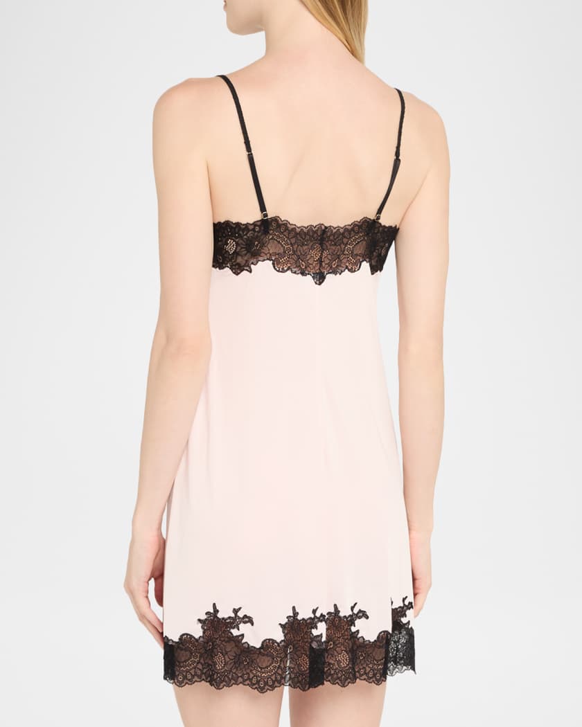 Enchant Silky Lace-Trim Chemise