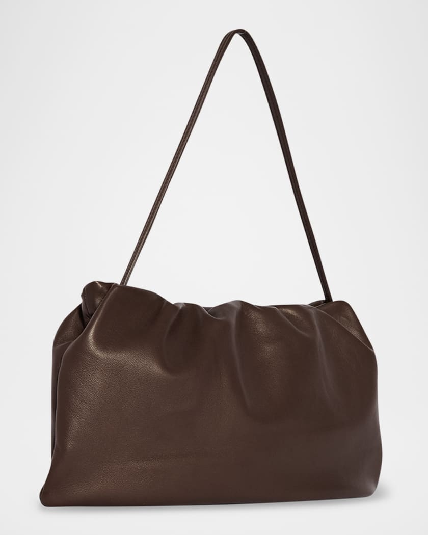 XL Bourse Shoulder Bag in Silk Leather