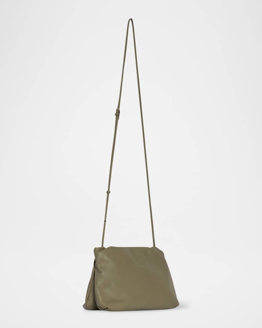 Bourse Crossbody Bag in Silk Leather