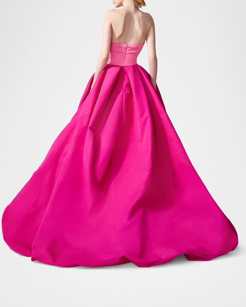 Strapless Hi-Lo Balloon Gown