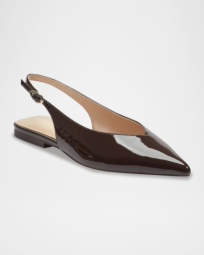 Gabra Patent Leather Slingback Flats