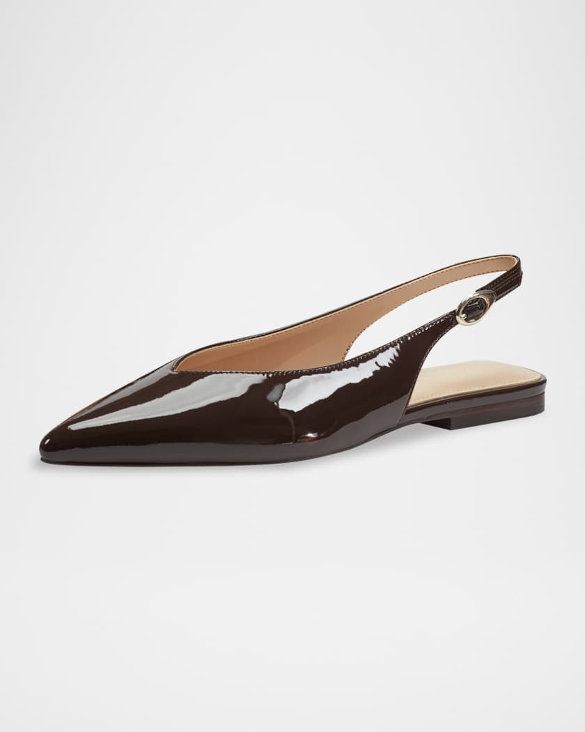 Gabra Patent Leather Slingback Flats