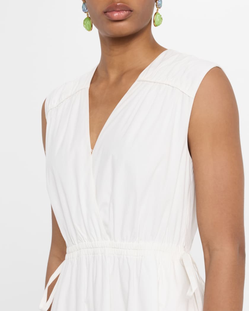 Nara Border-Print Cotton Poplin Maxi Dress