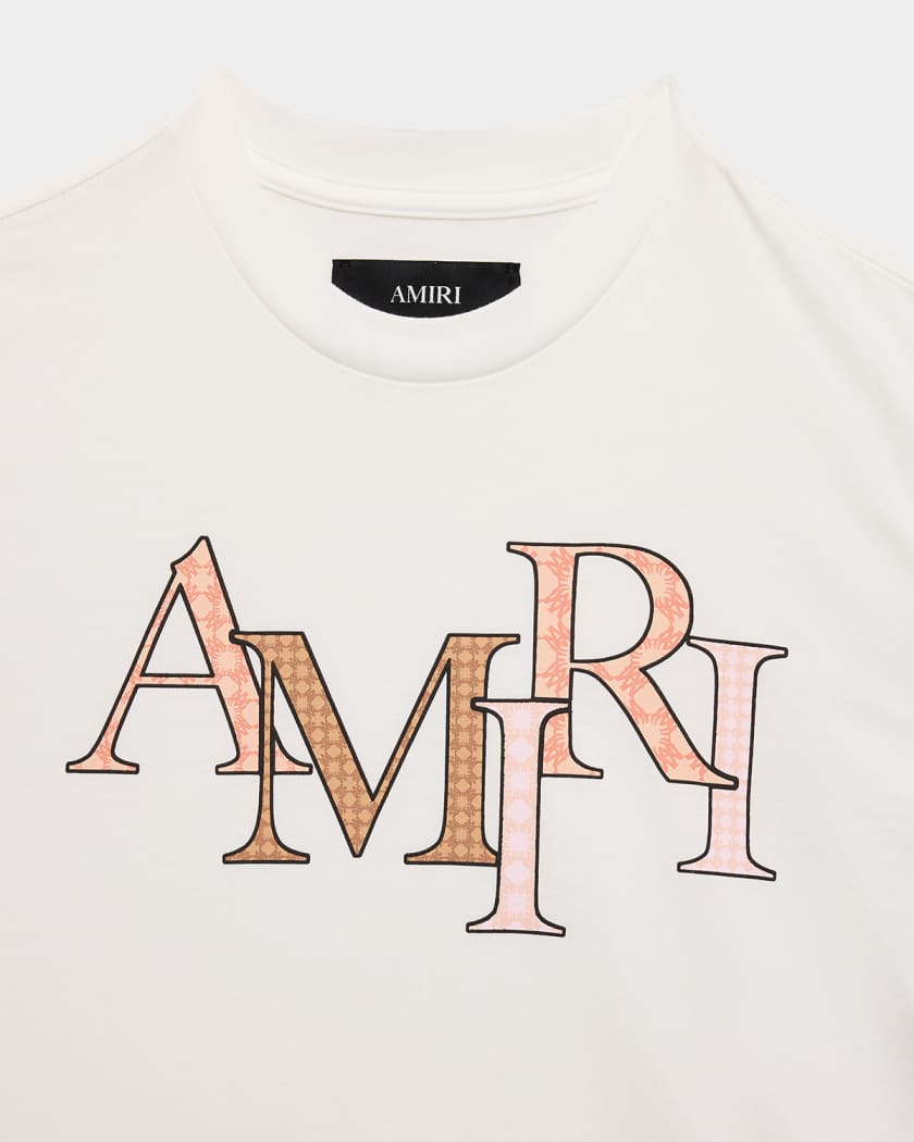 Kid's Staggered Logo Short-Sleeve T-Shirt, Size 4-12