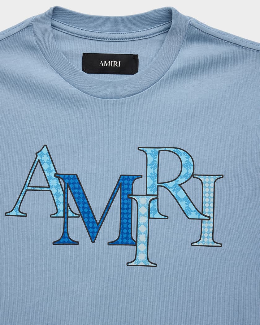 Kid's Staggered Logo Short-Sleeve T-Shirt, Size 4-12