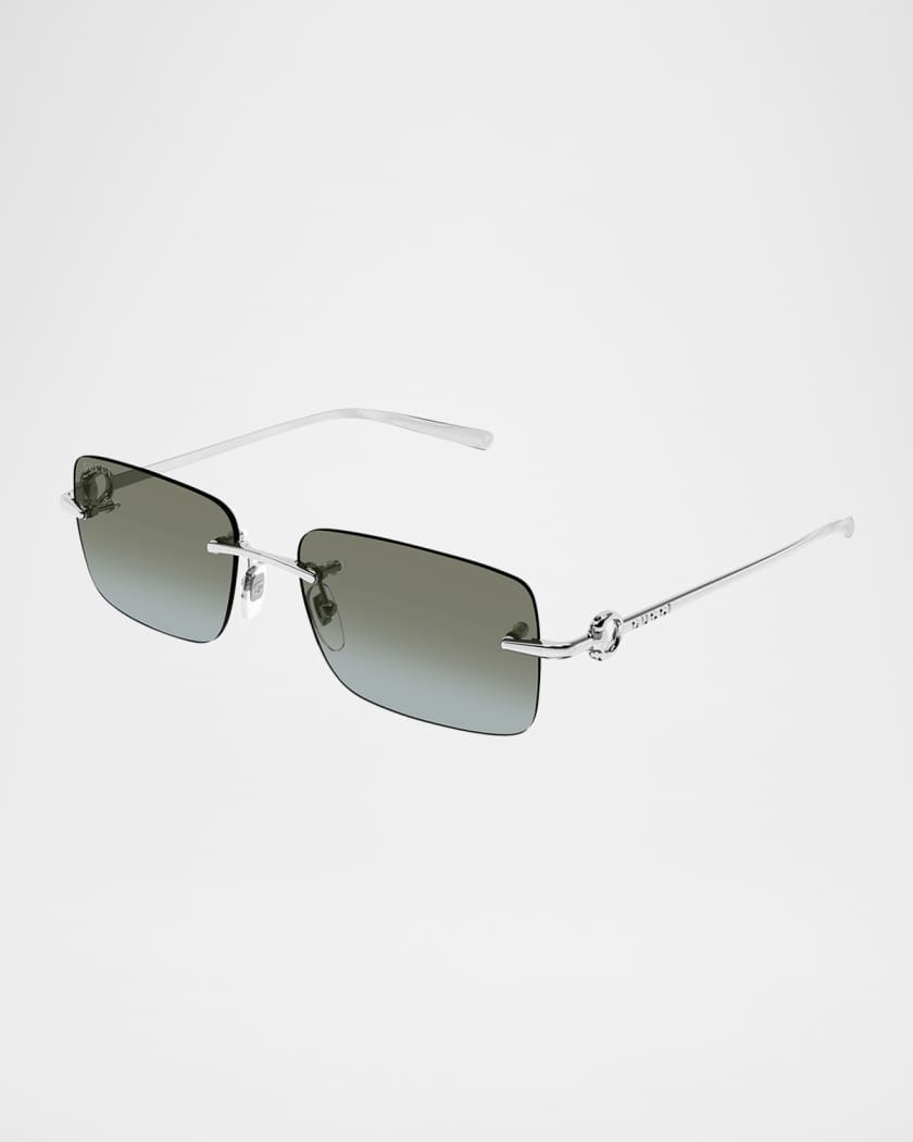 Men's GG1703S Metal Rectangle Sunglasses