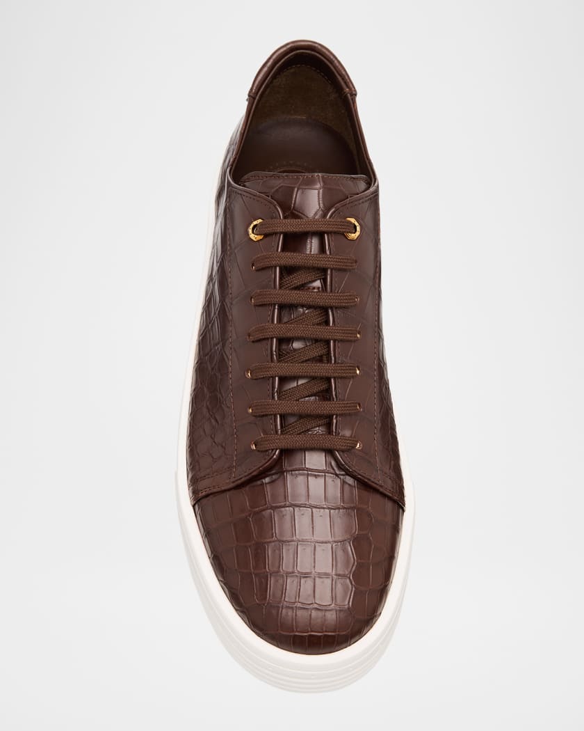 Men's Crocodile Leather Sneakers