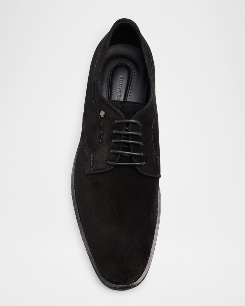 Men's Suede Crepe-Sole Derby Sneakers