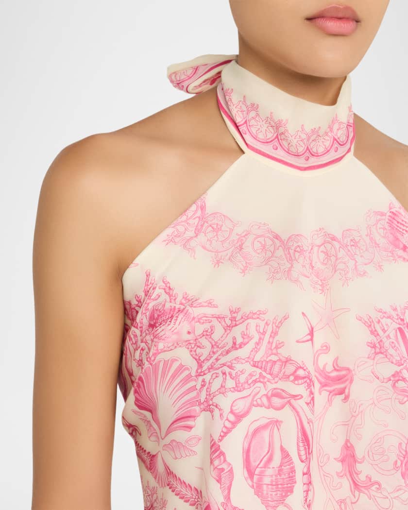 Underwater Barocco Foulard Coverup Top