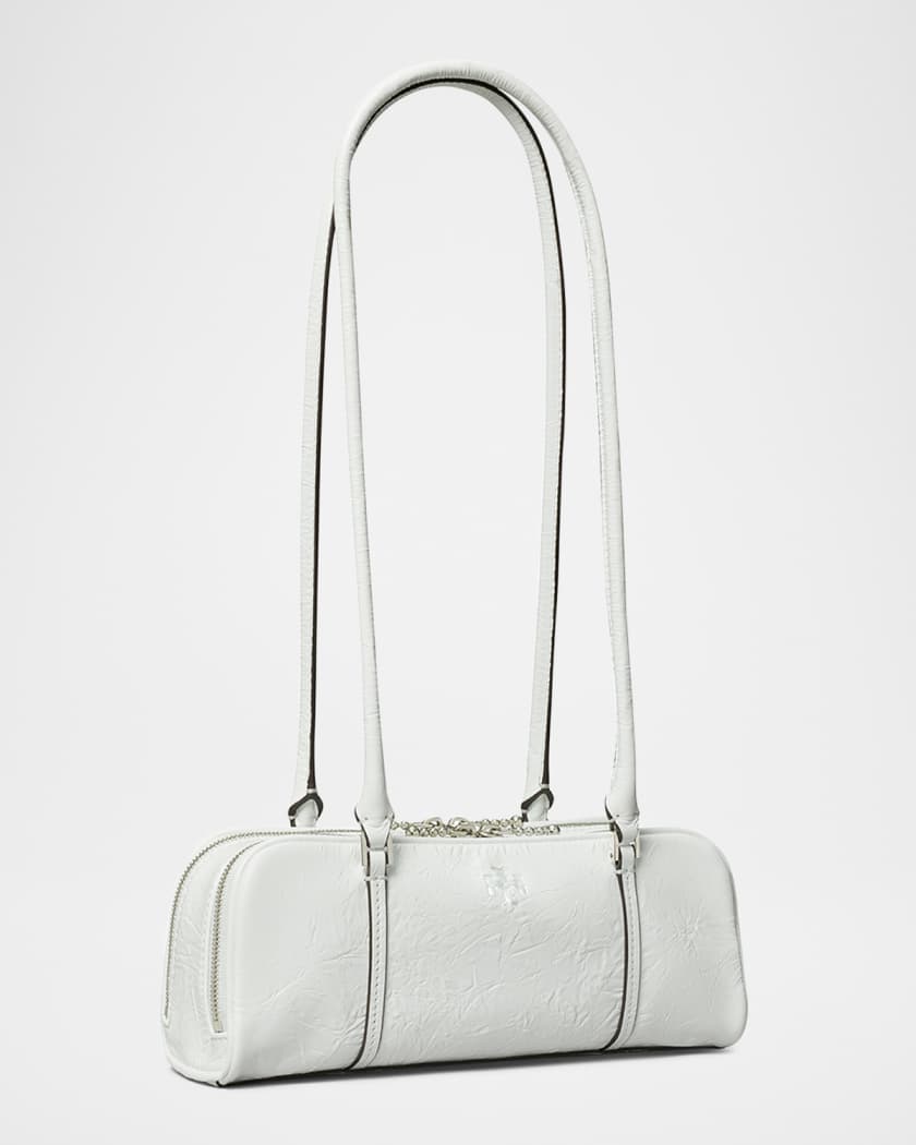 Micro Crinkled Leather Shoulder Bag