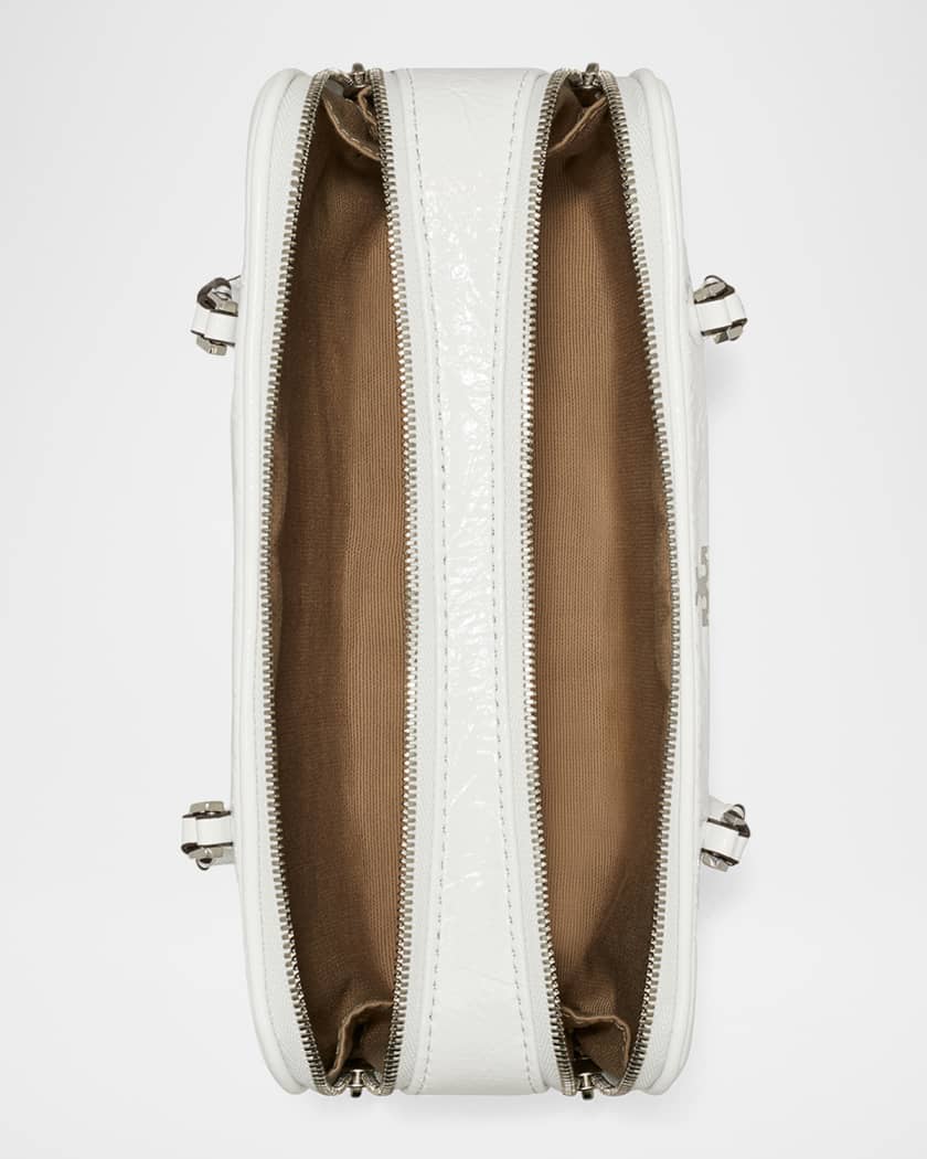 Micro Crinkled Leather Shoulder Bag