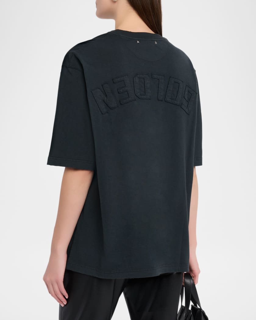 Reverse Logo Cotton Crewneck T-Shirt