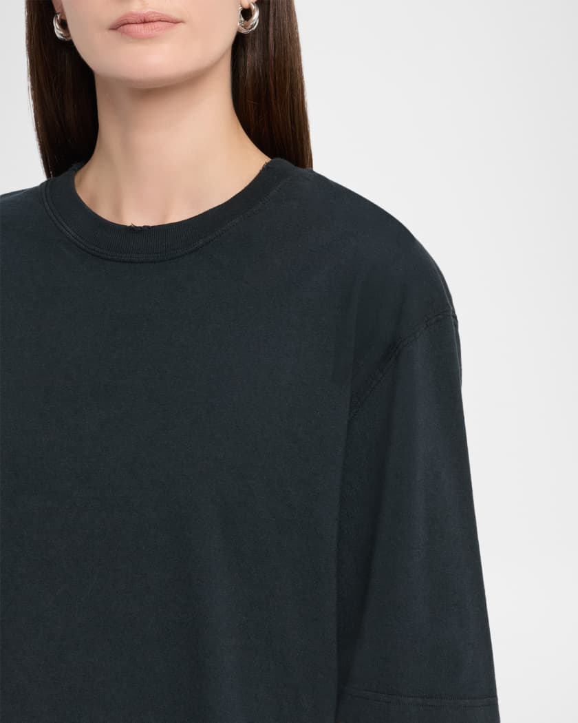 Reverse Logo Cotton Crewneck T-Shirt