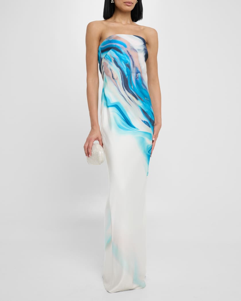 Nessa Strapless Column Gown