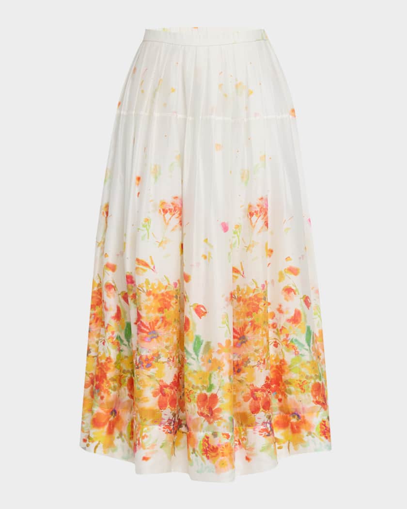 Derek Lam 10 Crosby Alexia Pleated Organza Maxi Skirt | Neiman Marcus