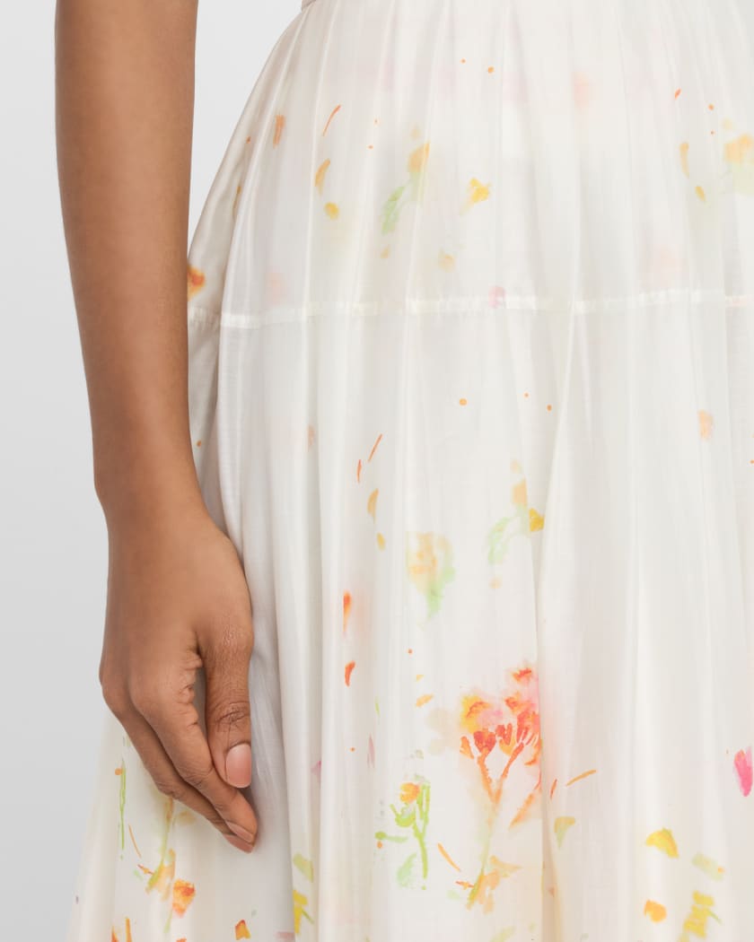 Derek Lam 10 Crosby Alexia Pleated Organza Maxi Skirt | Neiman Marcus