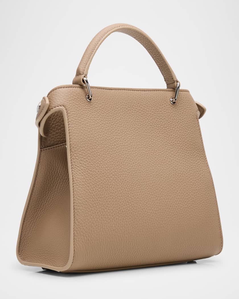 Lutece Mini Grained Leather Top-Handle Bag