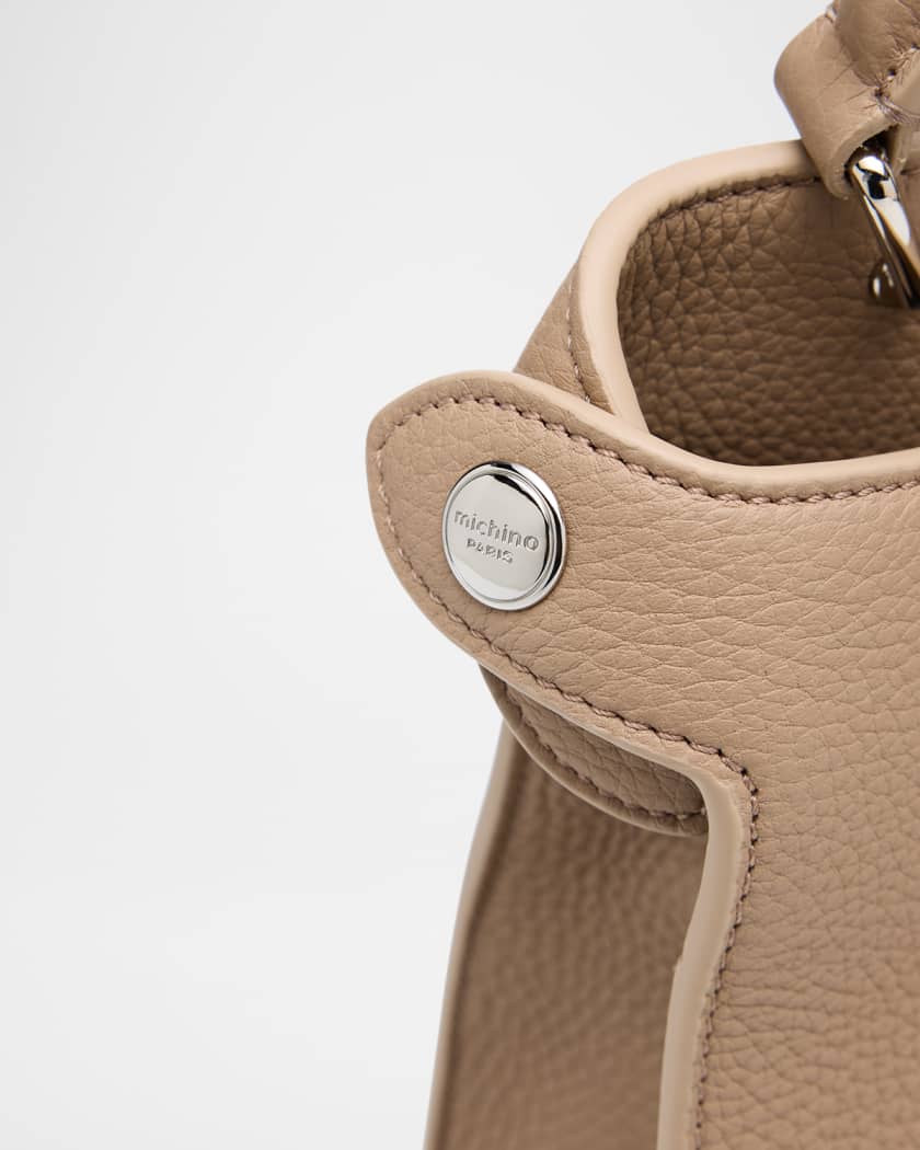 Lutece Mini Grained Leather Top-Handle Bag