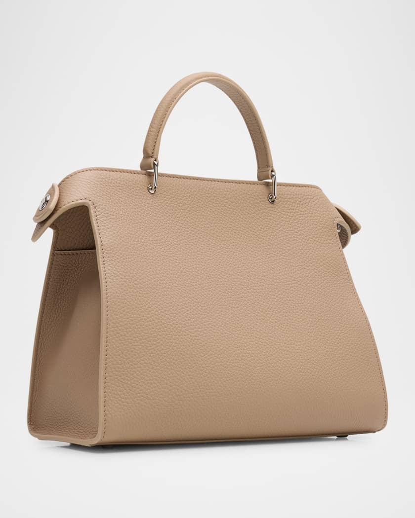 Lutece PM Grained Leather Top-Handle Bag