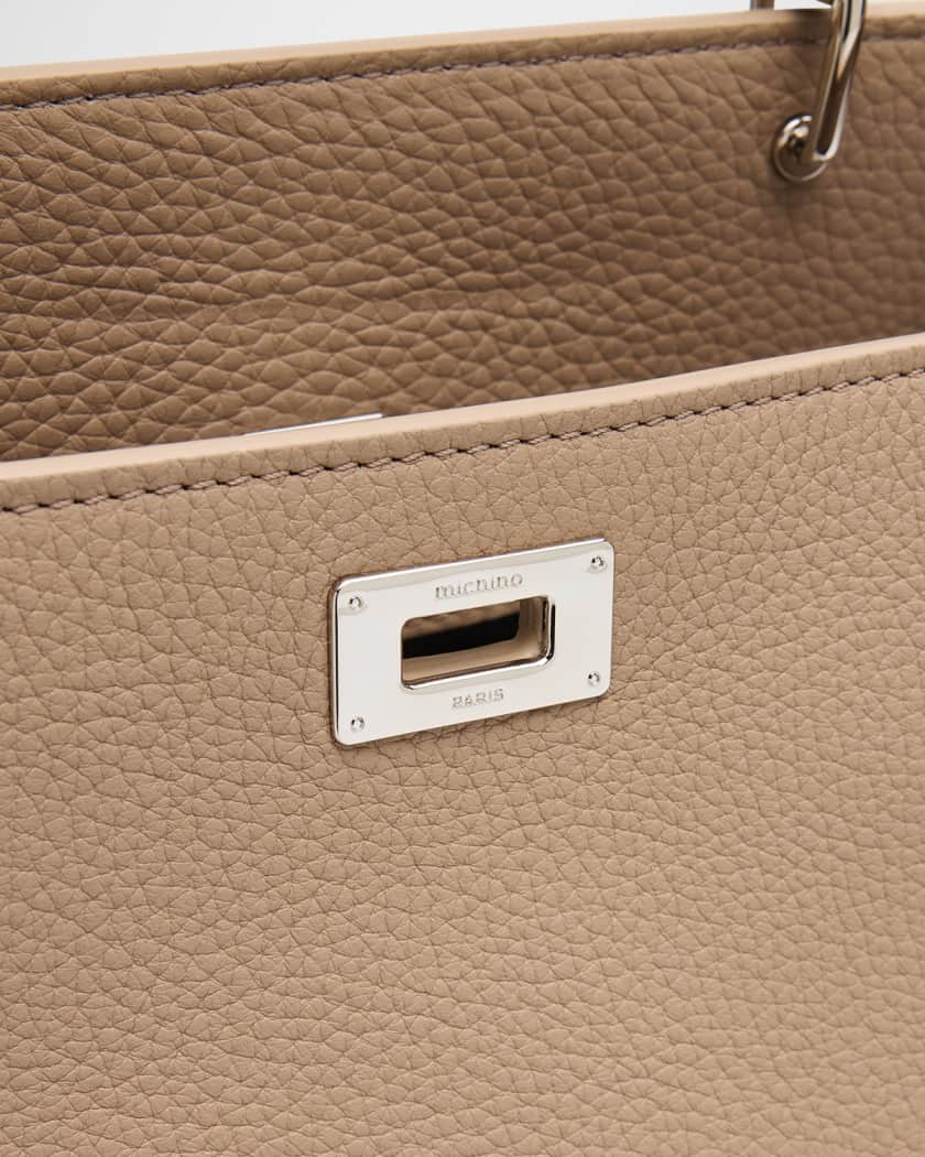 Lutece PM Grained Leather Top-Handle Bag