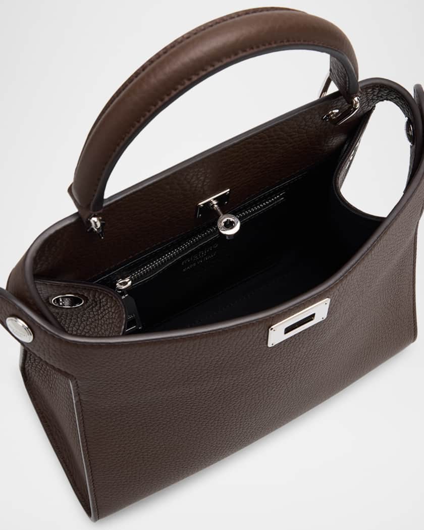 Lutece Mini Grained Leather Top-Handle Bag