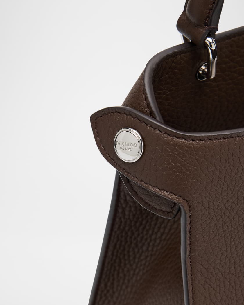 Lutece Mini Grained Leather Top-Handle Bag