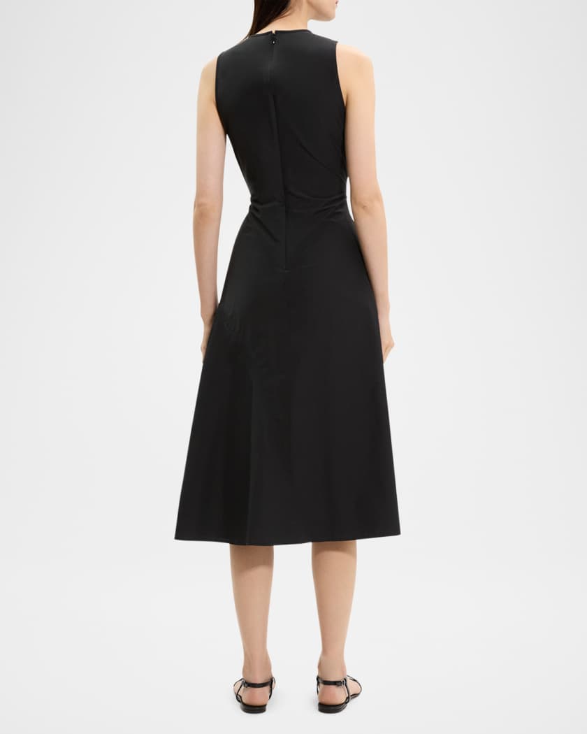 Asymmetric Ruched Tank Dress