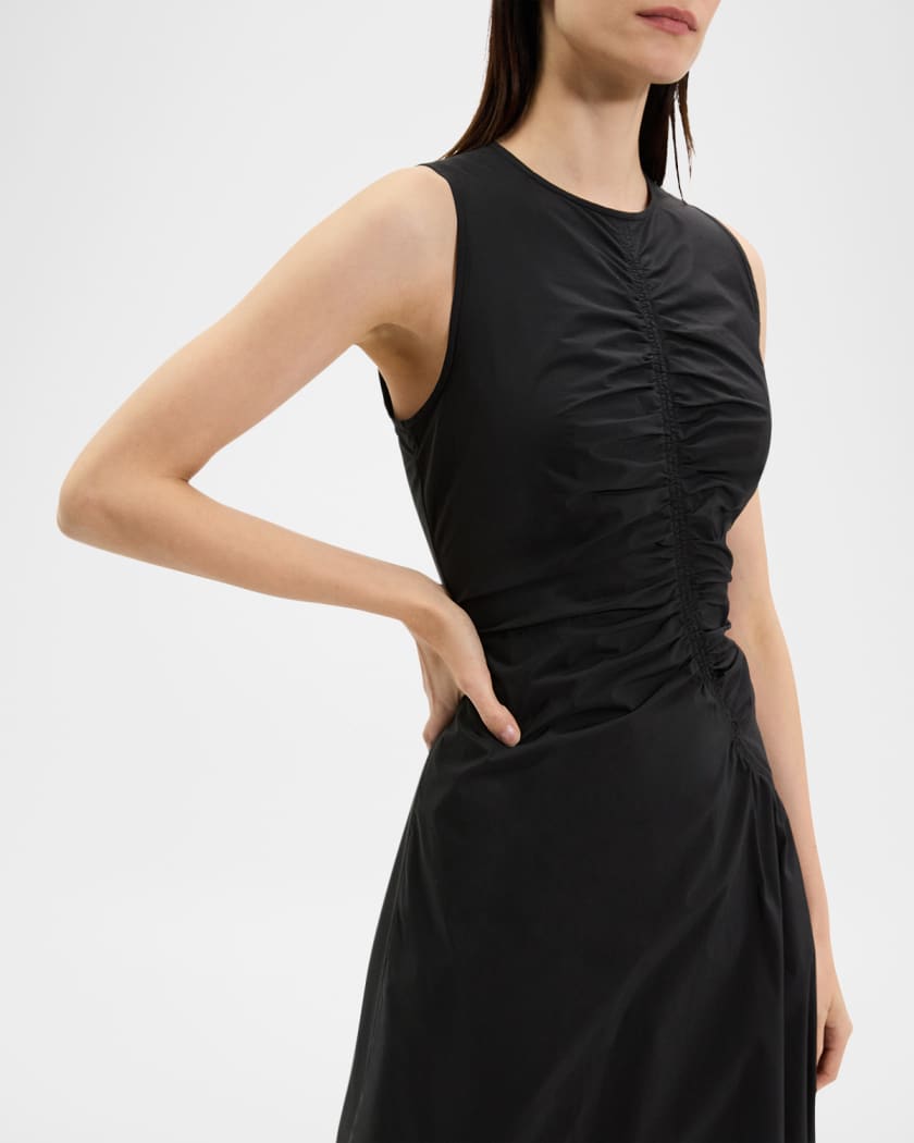 Asymmetric Ruched Tank Dress