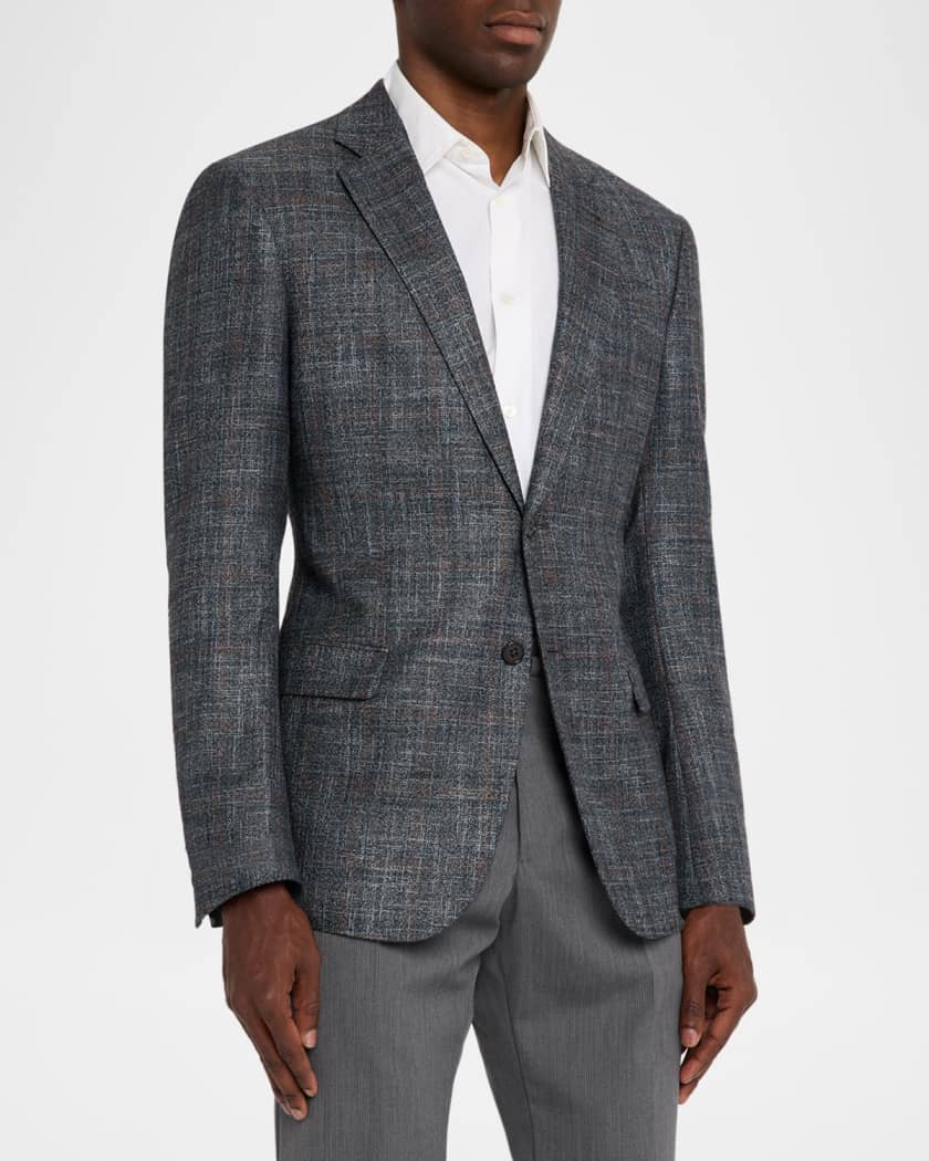 Emporio Armani Men's Wool Faded Plaid G Line Sport Coat