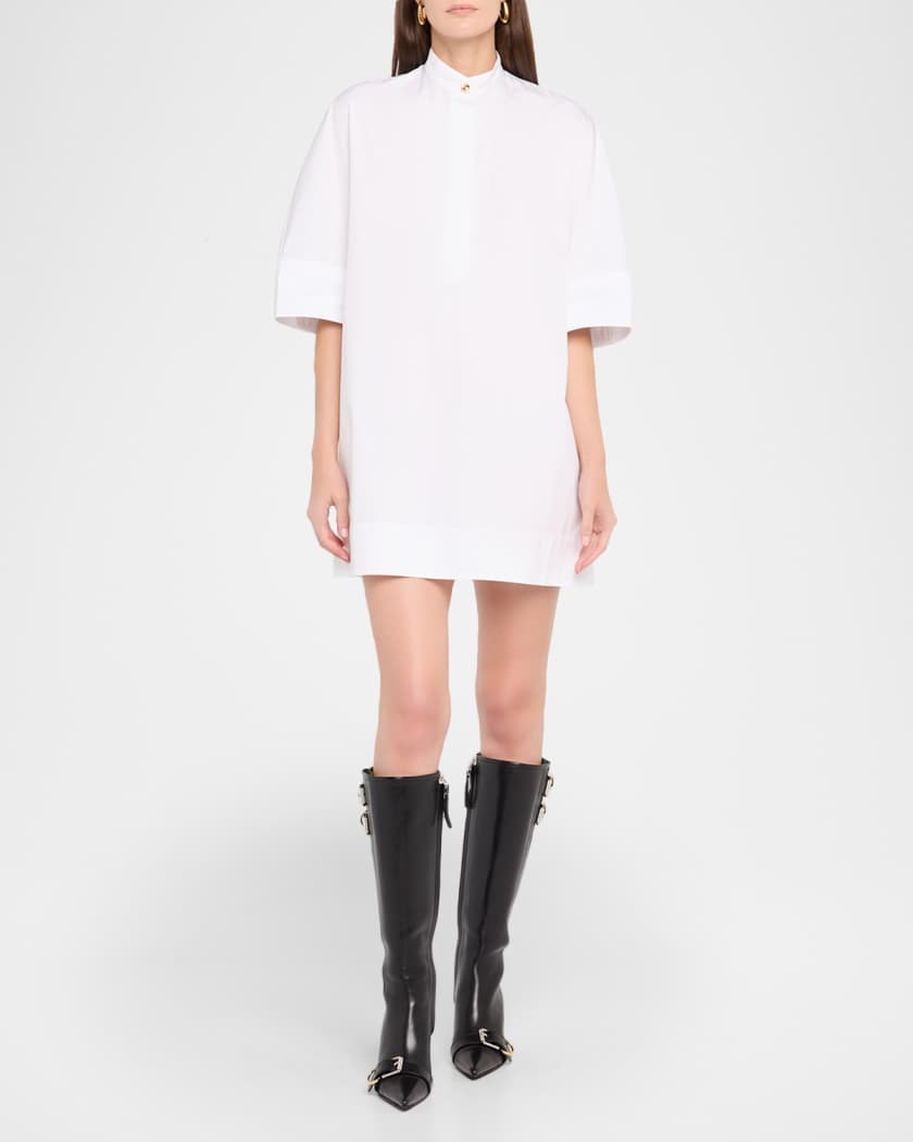 【送料&関税込】Givenchy Cutout Shirt Dress Givenchy Short-Sleeve Cotton Mini Shirtdress | Neiman Marcus
