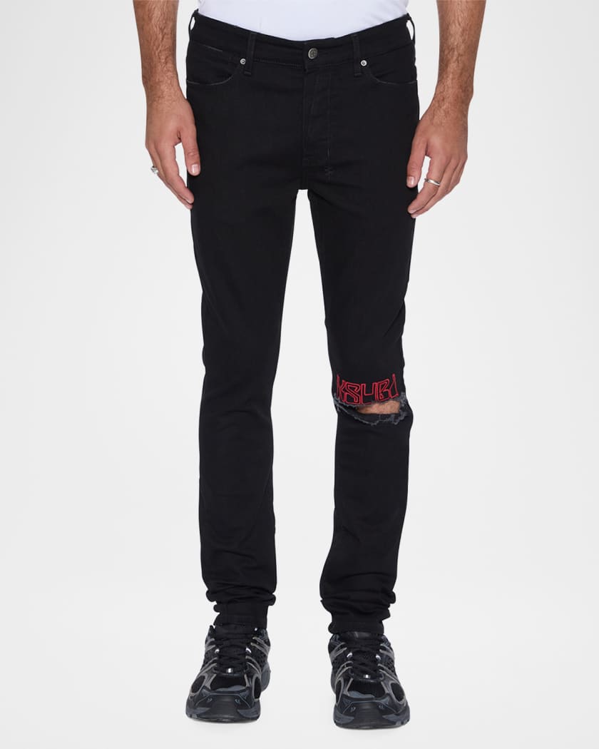Men's Van Winkle Laid Black Sting Skinny Jeans