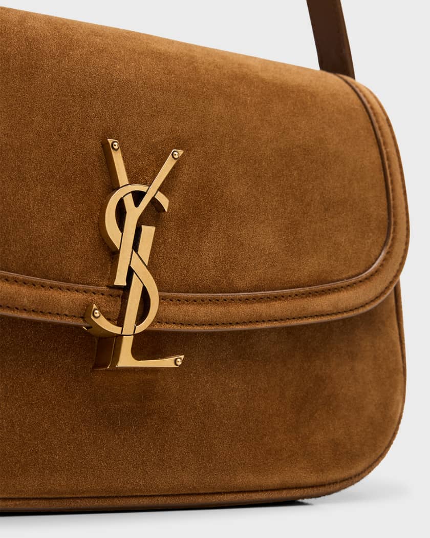 Solferino Medium YSL Shoulder Bag in Suede